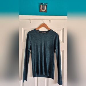 Smartwool Crewneck Sweater in Teal Blue Heather
